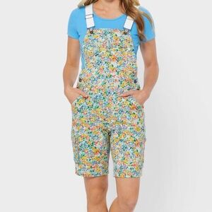 Duluth Heirloom Gardening Floral Short Overalls